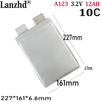 1-12PCS 3.2 V lifepo4 A123 12AH hranolové puzdro na mobilný 20 C vypúšťanie hodnotiť lítium-iónová batéria A123 12000mAh lifepo4 batérie buniek