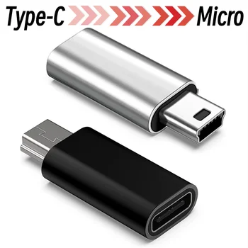1/2 ks Kovové USB Typu C Micro USB Adaptér Žena Typ-C na Male Mini Konektor pre Prenos Údajov Fotoaparát Telefónu OTG Conventer