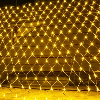 1.5x1.5M 3x2M 220V LED Čistý Oka Víla String Svetelné Girlandy Okno Opony Vianočné Rozprávky Svetlo Svadobné Party Dovolenku Svetlo