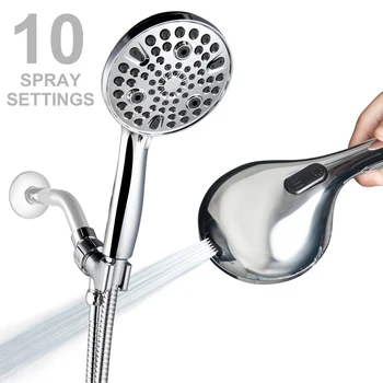 10 Režimy Nastaviteľné Sprcha Hlavy, Vysoký Tlak Kúpeľňa Ručné Showerhead Postrekovač Pre Domáce Posilňovne Hotel Vodné Sprinklerové