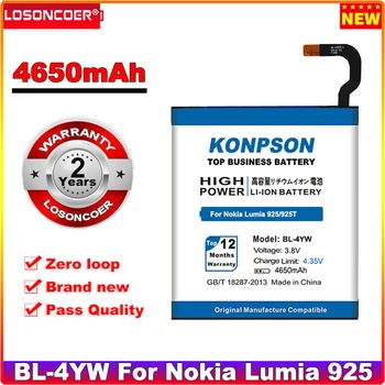 100% Nový 4650mAh BL-4YW Batérie BL4YW Pre Nokia Lumia 925 925T Telefón