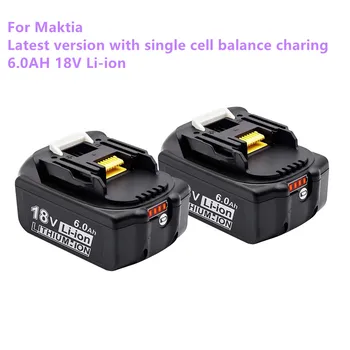 100% Originál Makita 18V 6000mAh Nabíjateľná Náradie Batérii s LED Li-ion Výmena LXT BL1860B BL1860 BL1850 BL 1830
