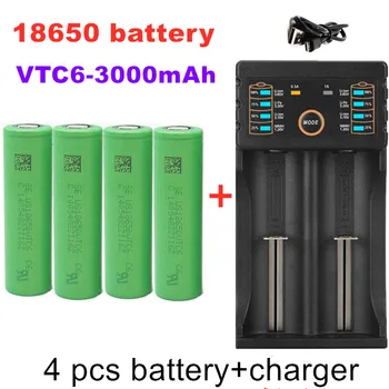 100% nový, originálny 3,7 V 3000 MAH Li ion 18650 batérie pre SONY US18650 VTC6 3000 mah 18650 batéria 3.7 V +1pcs nabíjačky Batérií