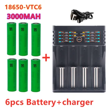 100% originálne nové 3,7 v 3000mah li ion 18650 batérie pre sony us18650 vtc6 3000mah 18650 batéria 3.7 v+1pcs usb nabíjačky