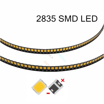 100ks SMD LED 2835 Biela Čip 0,5 W 3.0-3.6 V, 150mA 50-55LM Ultra Svetlé Povrchová Montáž LED Svetelných Diód (led Lampa