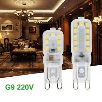 100ks/veľa Stmievateľné LED Žiarovka 3W 5W G9 Žiarovky AC 220V LED Lampa SMD2835 Pozornosti Luster Osvetlenie Nahradiť 30w Halogénové Lampy