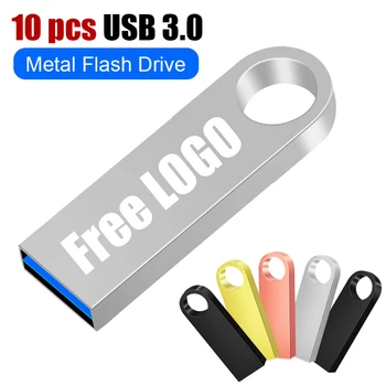 10PCS kl ' úč 3.0 USB Flash Disk 128 GB 64 GB 32 GB, 16 GB Flash Pen Drive 64 GB 128 GB 3.0 vysokorýchlostné Cle USB Stick Doprava Zadarmo