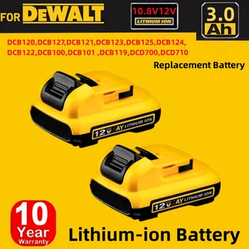 12V 3.0 Ah Max Lítium-Iónová Batéria Náhradná pre DeWalt DCB120 DCB123 DCB122 DCB127 DCB124 DCB121 Nabíjateľné Batérie