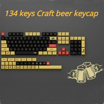 134 Kľúče Remeslo Pivo PBT Keycap XDA Profil FARBIVO-SUB anglický Osobné Keycaps pre Cherry MX Prepínač Herné Mechanické Klávesnice