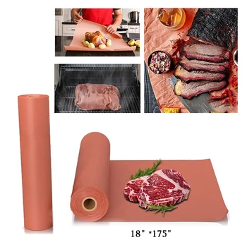 18*175 Palcový Ružová Mäsiar Papier Nepremokavé BBQ Kraft PaperOil Dôkaz Vysokým teplotám na Fajčenie Mäso Multi funkčné