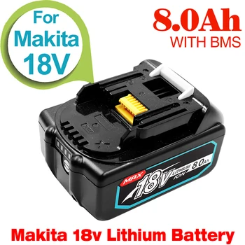 18V 6.0 Ah Nabíjacie Náradie Batériu na 100% Originál Makita LXT BL1860B BL1860 BL1850 BL 1830 S LED Li-ion Replacem