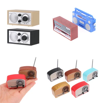 1PC 1:12 domček pre bábiky Miniatúrne Rádiové Ornament Audio Prehrávač Model Home Decor Predstierať, Hračky, Bábiky Domu, Príslušenstvo