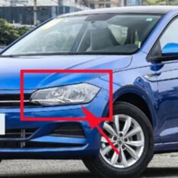 1Pair (Ľavé+Pravé) Auto Svetlometov Kryt Objektívu Diely Príslušenstvo Transparentné Tienidlo Sklo Shell Pre 2018-2019 Volkswagen Polo