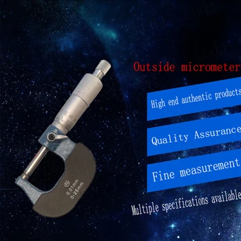 1pcs Pravé Mechanické Vonkajší Priemer Mikrometer Mikrometer 0-25 MM pre Priemyselné použitie Mikrometer 0.01 Presnosť