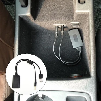1x Univerzálny Auto Bezdrôtový Bluetooth5.0 Prijímač 3.5 MM Aux, USB Audio Adaptér Pre BMW Pre Pomocné USB Port S Degaussing Krúžok