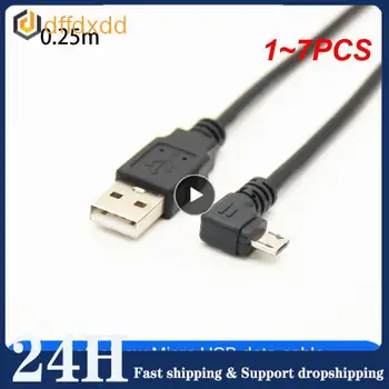 1~7PCS Up & Down & Vľavo a v Pravom Uhle 90 Stupňov, Micro USB Samec na USB muž Údaje Nabíjanie konektor Kábla 0,5 m 1m pre mobilný telefón