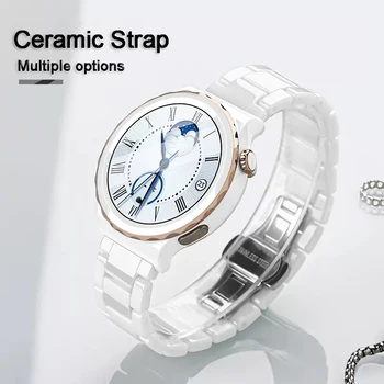 20 mm Biele Keramické Watchband Pre Huawei Sledovať GT3 pro 43mm/GT3 42MM/GT2 42mm Popruh Keramický Náramok Módny Náramok Watchband