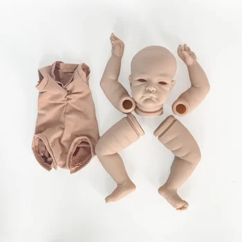 20-palcový Reborn Bábiky Baby Kit Hore augusta Realisticky Mäkké Čerstvé Farba Nedokončené Nevyfarbené Bábika Častí Tela a Oči