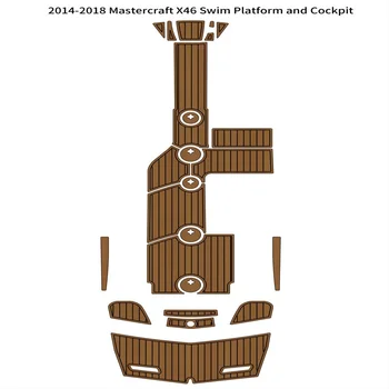 2014-2018 Mastercraft X46 Plávať Platformu Kokpitu Pad Loď EVA Pena Teak Rohože