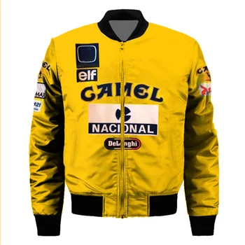 2023 Legenda F1 Tím Vintage Racing Suit Ayrton Senna Šampión Bunda pánske Nadrozmerné Formula One Závodný Ventilátor Dizajn Aston Martin
