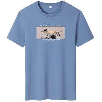 2023 Letné Denné T Shirt pre Mužov Anime Blúzky Streetwear Grafický Telocvični Hore O-krku Príliš Krátke rukávy Harajuku Bavlnené Tričko