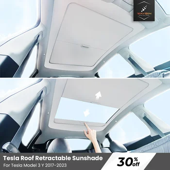 2023 Modely Slnečník Strechy strešné okno Odtiene Prejdite Originálne Auto Slnečná Clona opaľovací Krém izolácie Pre Tesla Model 3Y 2017-2023 Časti
