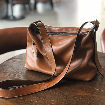 2023 nové taška pravej Kože veľká-kapacita taška cez rameno jednoduché cowhide kožené messenger taška na cestovanie voľný čas tote taška veľká taška