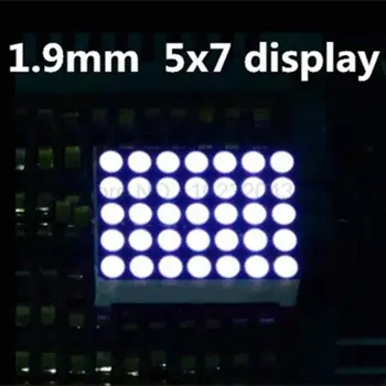 20PCS 1.9 MM 5X7 led displej, biele Spoločná anóda LED Dot Matrix Digitálne Trubice Modul 5*7 digitálny trubice