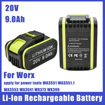 20V 9.0 Ah Lítium-iónová Náhradné Nabíjacie Batérie pre Worx WA3551 WA3553 WX390 WX176 WX550 WX386 WX373 WX290 WX800 WU268
