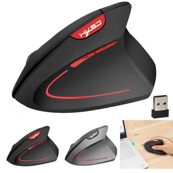 2400DPI Vertikálny Dizajn Hry Myš Ergonomická Bezdrôtová Myš Myš 2,4 GHz, USB Myš Pre Hráčov PC Počítač, Notebook, Príslušenstvo