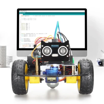 2WD Inteligentný Robot do Auta Pre Arduino Programovanie DIY Starter Programovací Modul Držiak pre KMEŇOVÝCH Vzdelávania s Kódom + E-Manual