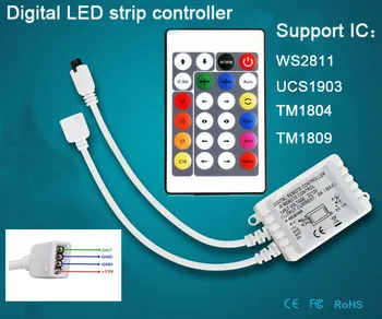 2X horúci predaj nový štýl WS2811 UCS1903 TM1804 TM1809 digitálny LED pásy radič doprava zadarmo