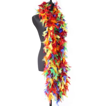2Yards Rainbow Turecko Perie Boa Načechraný Páse s nástrojmi pre Oblečenie, Šaty Príslušenstvo Šatkou Svadobné Party Dekorácie Remesiel 60 G 90 G
