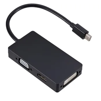 3 v 1 Mini DP DisplayPort-HDMI/DVI/VGA Displej Port, Kábel usb Adaptér pre Converter Kábel Pre Apple MacBook Air Pro MDP