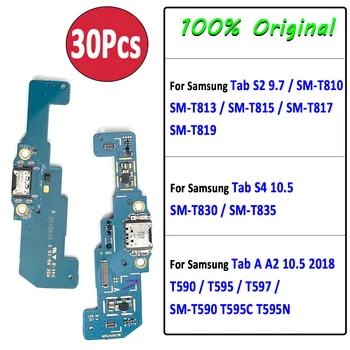 30Pcs，Pôvodného USB Nabíjanie Port Dock Konektor Nabíjania Rada Flex Pre Samsung Tab S2 9.7/T810/T813/T815/ S4 10.5 SM-T830 T835