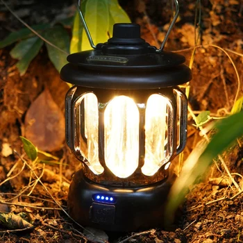 3500 Ma Outdoor Camping Svetlo LED Retro Kôň Prenosné Svietidlo Stan Svetlo Pohodlné Nabíjanie pomocou pripojenia USB Camping Svetlo
