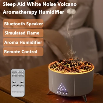 3500ML Aromaterapia Zvlhčovače Výustiek Simulované Plameň Zvlhčovač Vzduchu Dym Krúžok Sprej Izba Vôňa S Bluetooth Remote