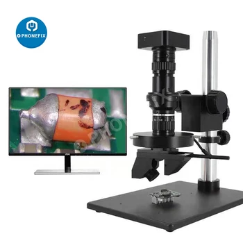 3D Digitálny Mikroskop 21MP 2K HDMI USB Video Mikroskopom Fotoaparát Štyri zóny VIEDLA Krúžok Zdroj Svetla Spájkovanie Mobilného Telefónu na Opravu