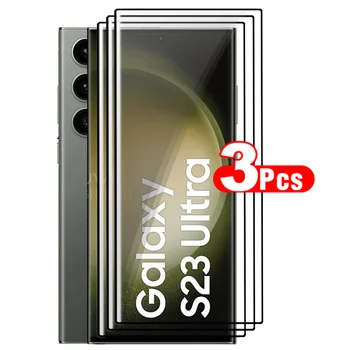 3ks Pre Samsung Galaxy S22 S23 Ultra Bezpečnostné Tvrdené Sklo SamsungS23Ultra S22Ultra 6.8