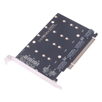 4 Port M. 2 NVMe NGFF SSD do PCIe 4.0 5.0 x16 Split Rozšírené Pridať Na Karty Adaptéra Karty Pevný Disk Converter Reader Rozširujúca Karta
