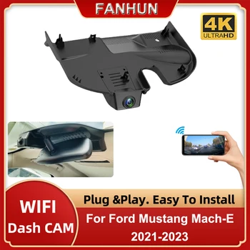 4K WIFI Auto Panel DVR Kamera Dash Cam Jazdy Záznamník Pre Ford Mustang Mach-E Mach E Hmota 2021 2022 2023 Ľavej Strane Disku