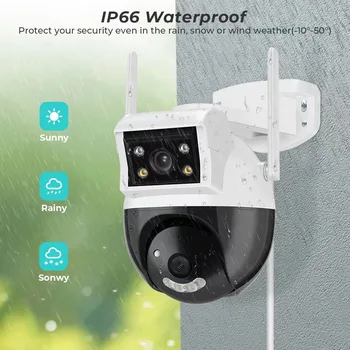 4MP 1080P iCsee/Yoosee Duálny Objektív Bluetooth PTZ IP Dome Kamera Farebná AI Humanoidný Detekcie Home Security CCTV Baby Monitor