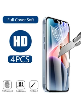 4Pcs Hydrogel Fólia Pre Apple iPhone 11 12 Pro Max SE 2022 Úplné Pokrytie Screen Protector pre IPhone 12 11 Pro 12 Mini Nie Sklo