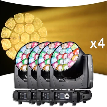 4Pcs/Veľa 19x20W Bee Oko LED Pohyblivé Hlavy Svetla K10 Lúč Umývanie Zoom Osvetlenie DXM Pre DJ, Disco Bar Party Stage Osvetľovacie Zariadenia