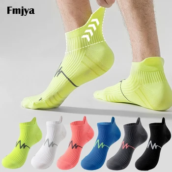 5 Párov Lete Mužov Športové Ponožky Priedušná Pot-Absorpciu Svetlé Farby Nylon Rýchle Sušenie Maratón Beží Krátke Ponožky
