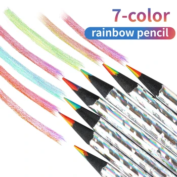 5 ks 7 Farieb Sústredné Gradient Rainbow Pastel, Ceruzky Pastelky Farebné Ceruzky Nastaviť Lacné Kawaii Papiernictvo Umenie Maľba Kresba