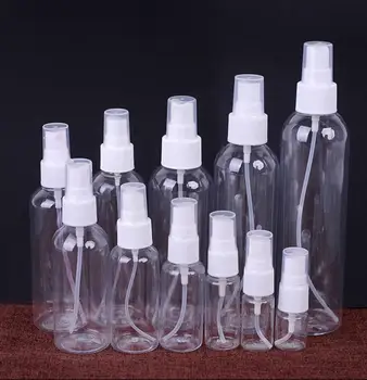 50pcs/veľa 5ml-100 ml Mini Travel Prázdne Plastové Fľaše Prenosné umývanie rúk Transparentný Sprej Rozprašovač Fľašiach