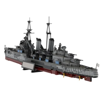 5557PCS MOC WW2 Vojenské vojnová loď HMS Belfast Prerobit Cruiser Veľké Vojny Zbrane stavebným Set HOBBY Hračky pre Dieťa Vianočné Darčeky