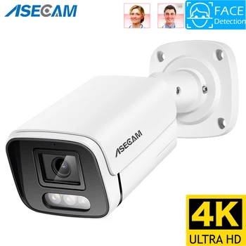 8MP 4K IP Kamery Vonkajšie Ai Detekcia Tváre H. 265 Onvif Bullet CCTV RTSP Farebné Nočné Videnie 4MP POE Ľudských Audio Bezpečnostné Kamery