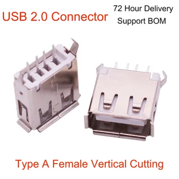 8PCS-USB 2.0 Elektronické Typ Konektora Žena 180⁰ Vertikálne Rezanie 13.0/13.7/15.0 MM Pre Nabíjanie Prenos Dát
